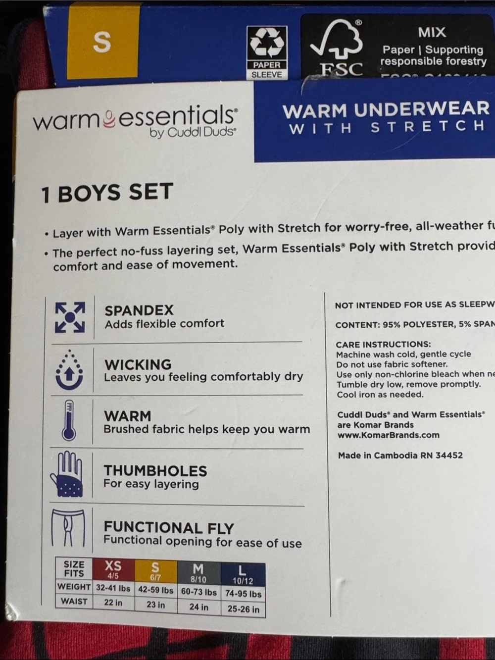 Warm Essentials by Cuddle Duds Marvel Spider-Man Boys Set